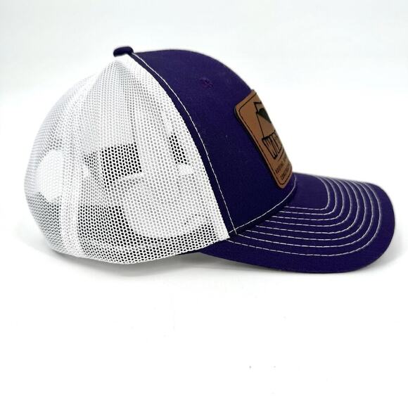 NV Caps NWoT Purple W/White Mesh Trucker Cap SnapBack “Wirtz & Co” Business Logo - Picture 2 of 8